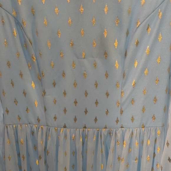 Princess Inspired Blue and Gold Dress - Picture 2 of 12